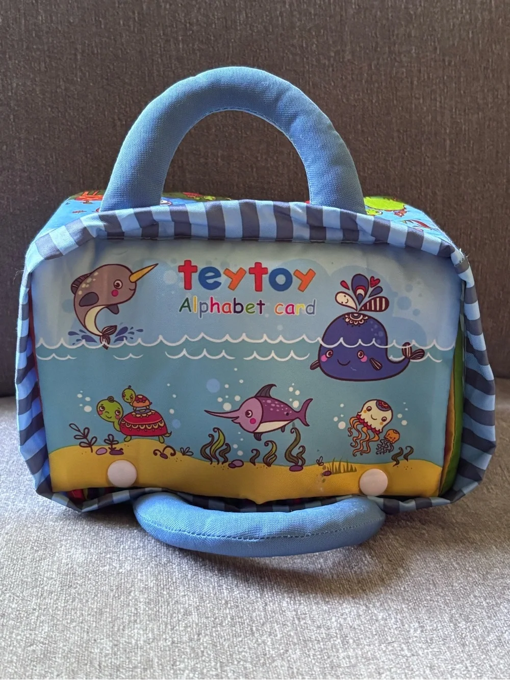 TEYTOY Baby Toy Zoo Series 26pcs Soft Alphabet Cards with Cloth Bag